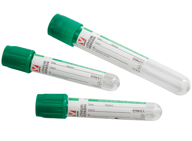 KRUUSE Lithium Heparin Blood Collection Tube, Green, 5mL