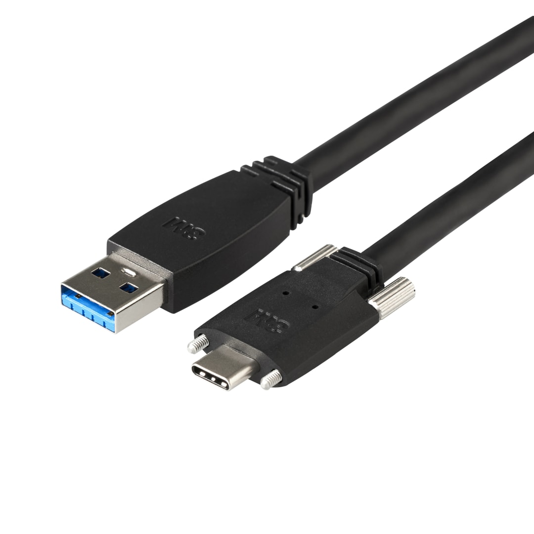 3M™ USB3 Vision Industrial Camera Kabelgarnitur, Serie 1U30P-TC, 1U30P-TC2-SA2-200, Schwarz, 5 Stück / Karton