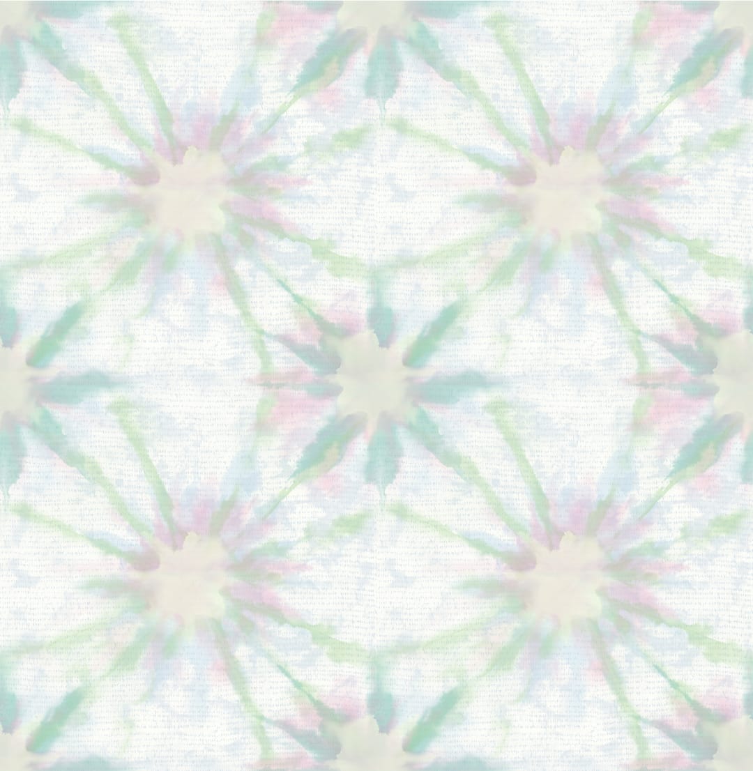 Iris Green Shibori Wallpaper