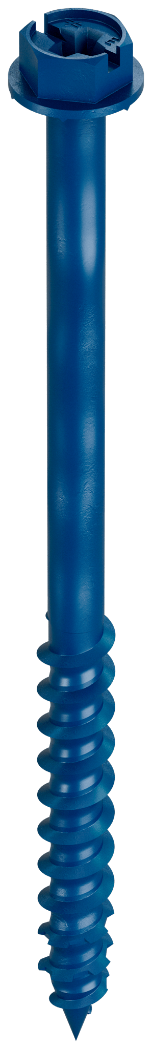 Simpson Strong-Tie TNT25334HC75 Titen Turbo™ — 1/4 in. x 3-3/4 in. Hex-Head Concrete and Masonry Screw, Blue (75-Qty) (Pack of 336)