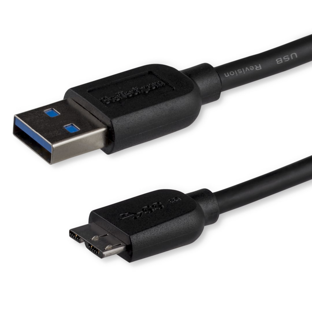 10ft Slim Micro USB 3 0 Cable A to Micro B Thin