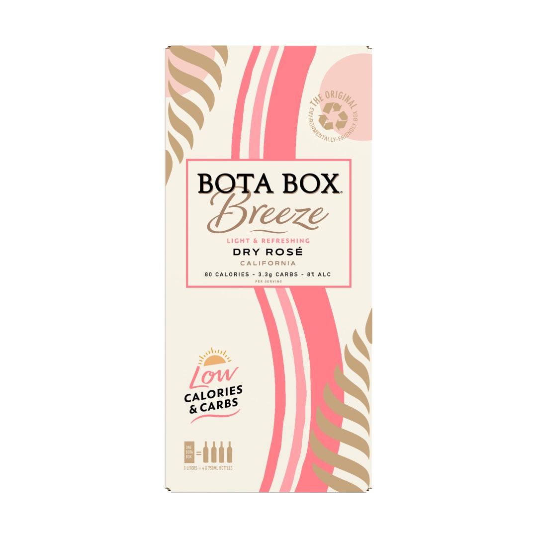 Bota Box Breeze Dry Rosé Wine, 3 L (Equals 4 x 750mL Glass Bottles), 8% ABV