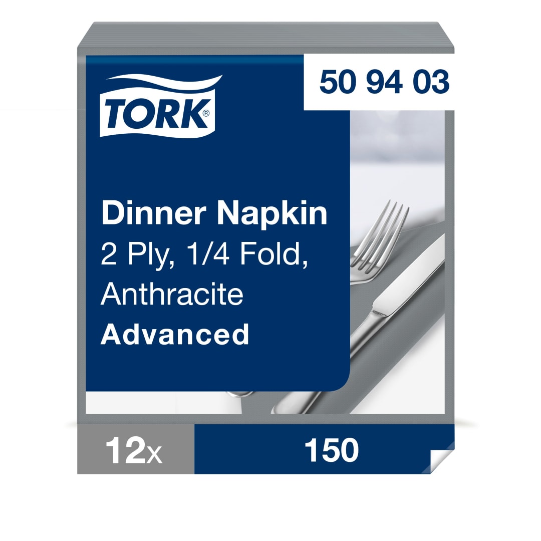 Tork Anthracite Dinner Napkin
