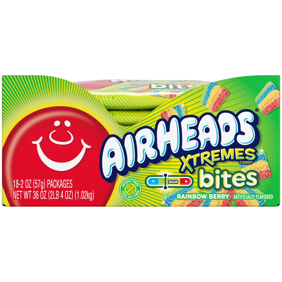 Airheads Xtremes Bites Rainbow Berry 2 oz Bags - 18 Pack