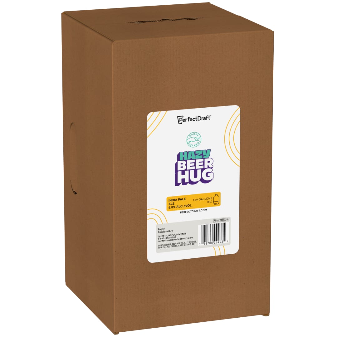 Perfect Draft Goose Island Hazy Beer Hug Hazy IPA Common Box LABEL