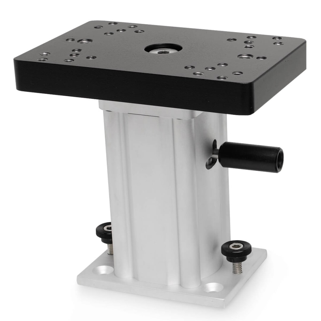 Swivel-Base Pedestal Mount, Aluminum, 6"