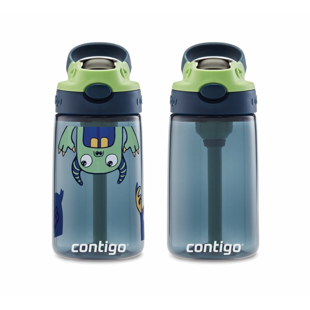 Contigo® Kids Straw Water Bottle with AUTOSPOUT® Lid, 14oz., 2 Pack