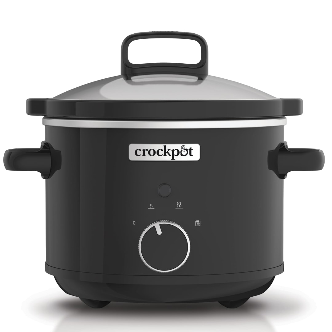 Crockpot® Slow Cooker | Removable Easy-Clean Ceramic Bowl | 2.4 Litre (1-2 People| Black [CSC046] (UK Plug)