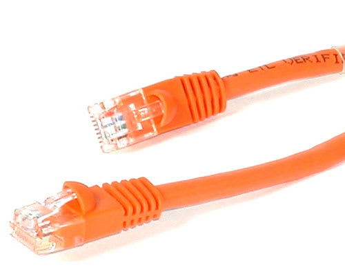 *D* 50 ft Orange Snagless Cat5e Crossover UTP Patch Cable