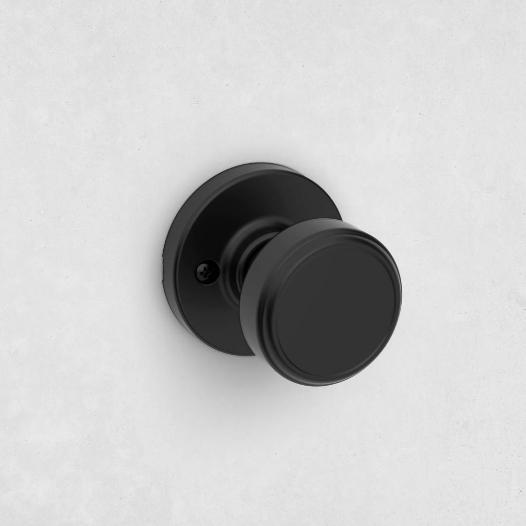 Maven Half Dummy Knob w/ Round Rose in Matte Black