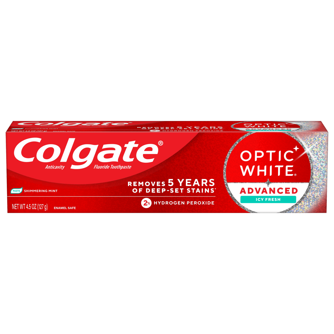 Colgate Optic White Advanced Icy Fresh Toothpaste with 2% Hydrogen Peroxide, 4.5 OZ