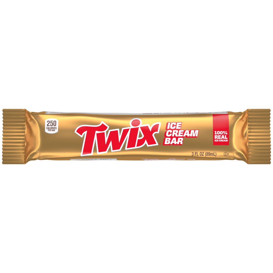 TWIX Ice Cream Bar Vanilla Caramel Chocolatey Cookie Dessert Bar, 3 Oz Bar