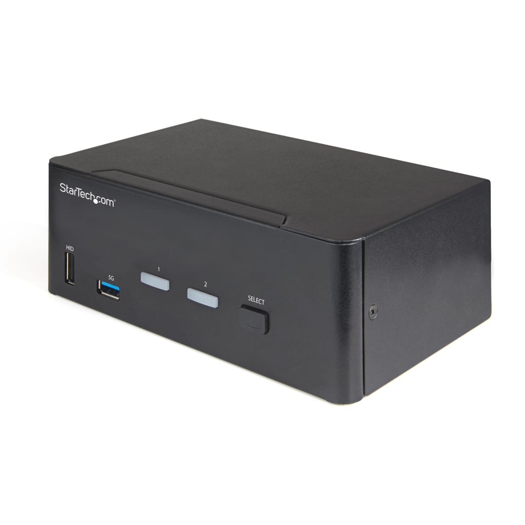 2 Port HDMI 4K60 Dual Display KVM w  Audio and USB 3 0 Hub