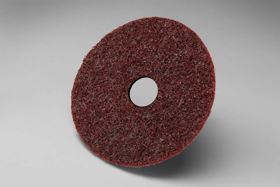 Disco Surface Scotch Brite™, 178mm diâmetro, Furo central 22,3M™m, grão A Médio - Vermelho