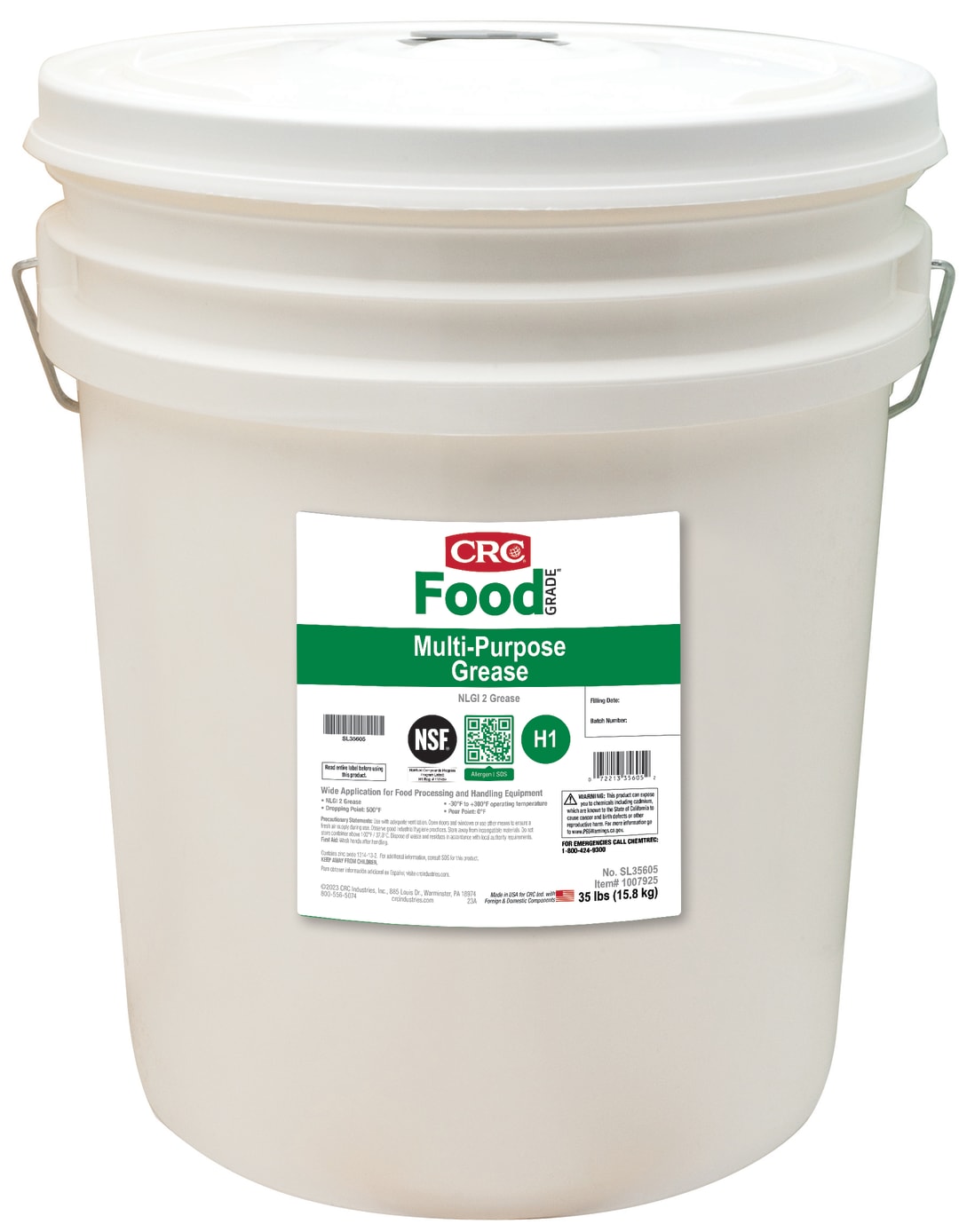 Sta-Lube Multi Purpose Food Grade Grease 1X35LBS