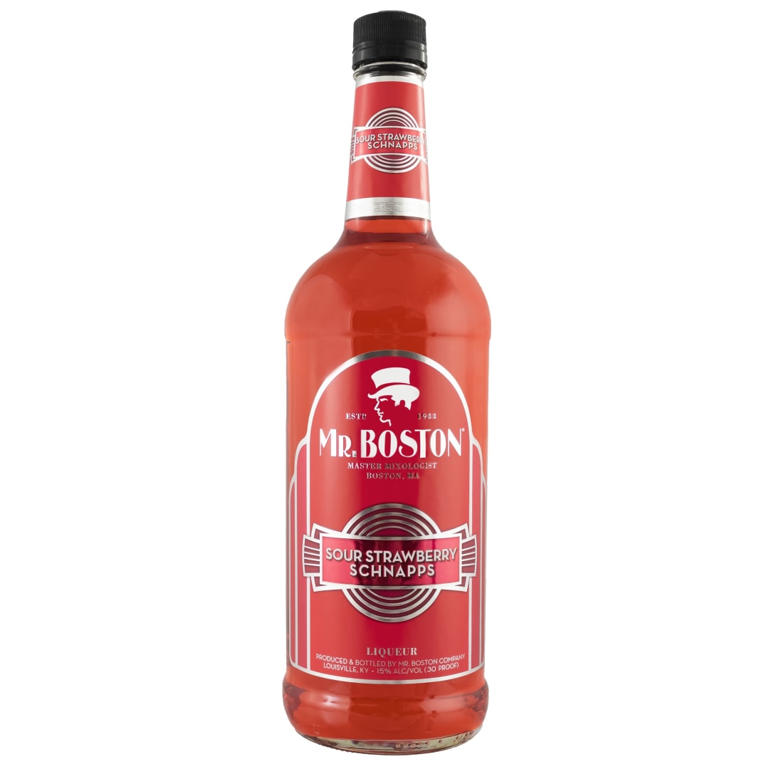 Mr. Boston Sour Strawberry Liqueur 1l 30 Proof