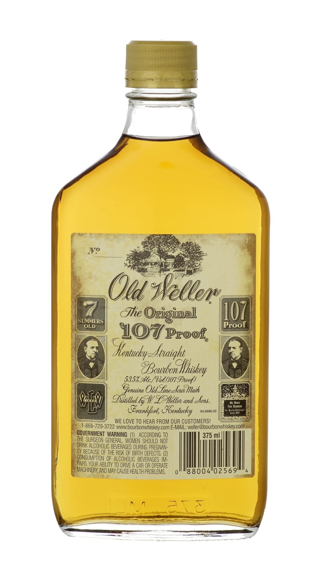 W.L. Weller Old Weller Original Kentucky Straight Bourbon Whiskey 375ml 107 Proof