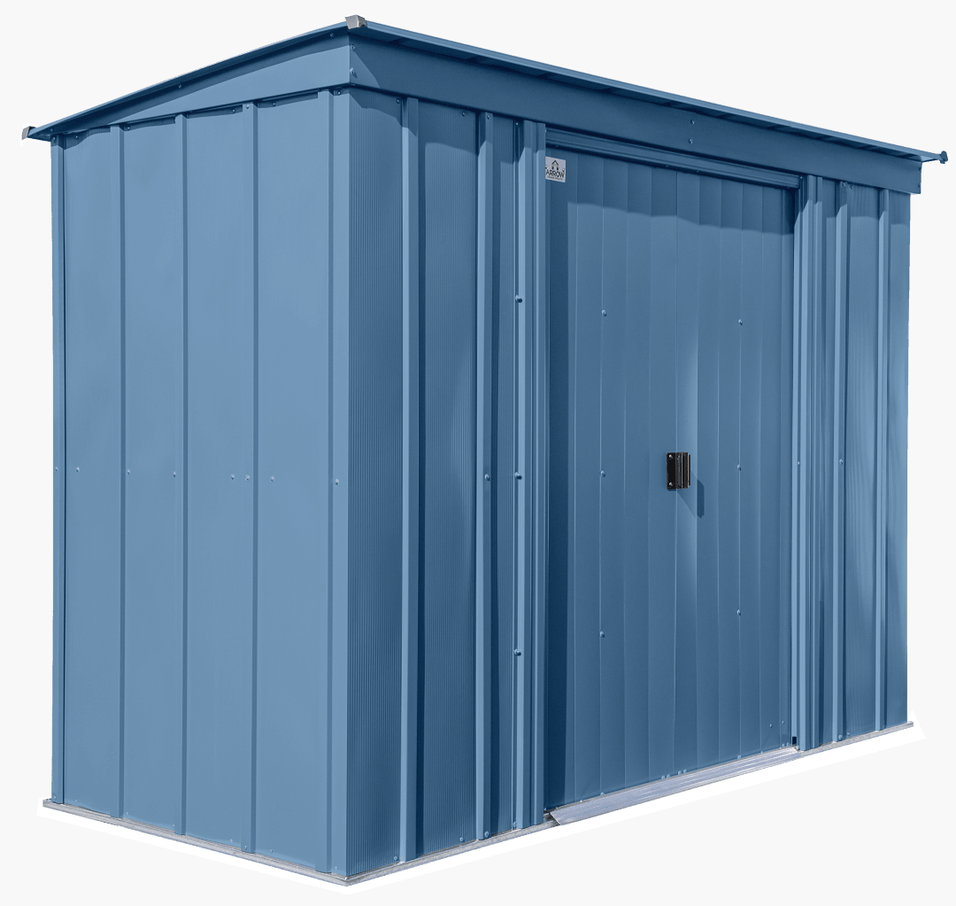 Classic Steel Storage Shed, 8X4, Blue Grey