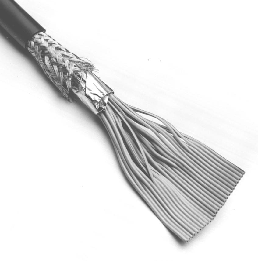 3M™ 3659/40SO Geschirmtes/ummanteltes Rund-Flachkabel, 91,44 m, Schwarz, 40-adrig, 1,27 mm Raster, AWG 28, PVC
