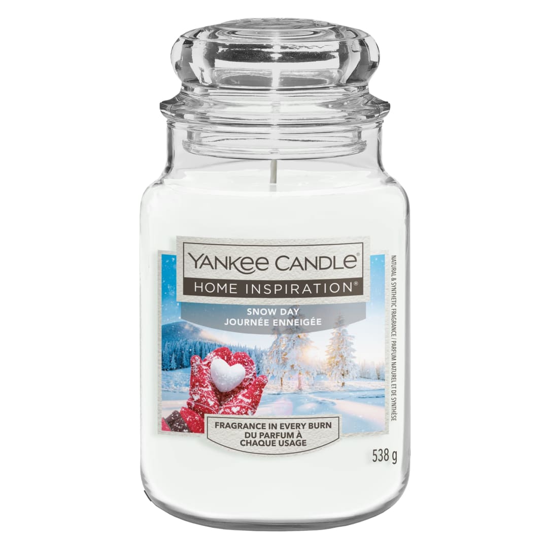 Yankee Candle Home Inspiration Scented Candle | Snow Day Large Jar Candle | Burn Time: up to 150 Hours | Perfect Christmas Gifts for Women