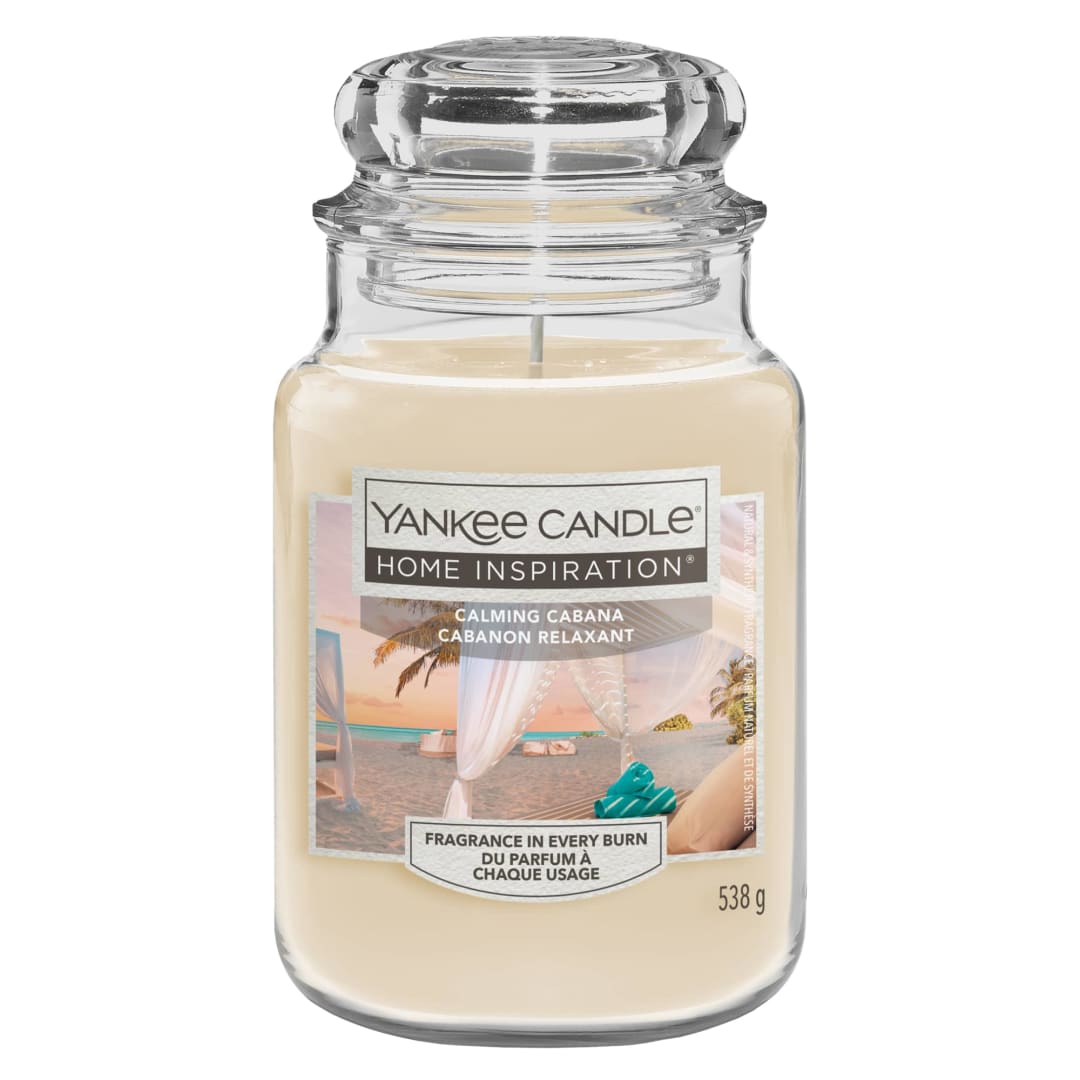 Yankee Candle® Home Inspiration Scented Candle | Calming Cabana Large Jar Candle | Burn Time: up to 150 Hours