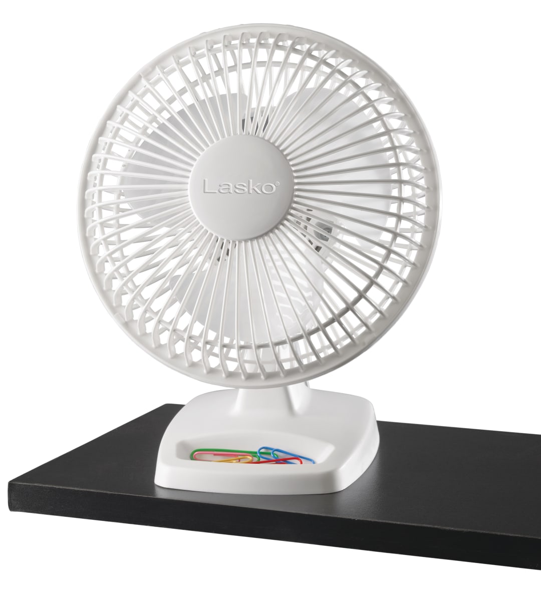 Lasko 6-inch Personal Fan with Storage Tray