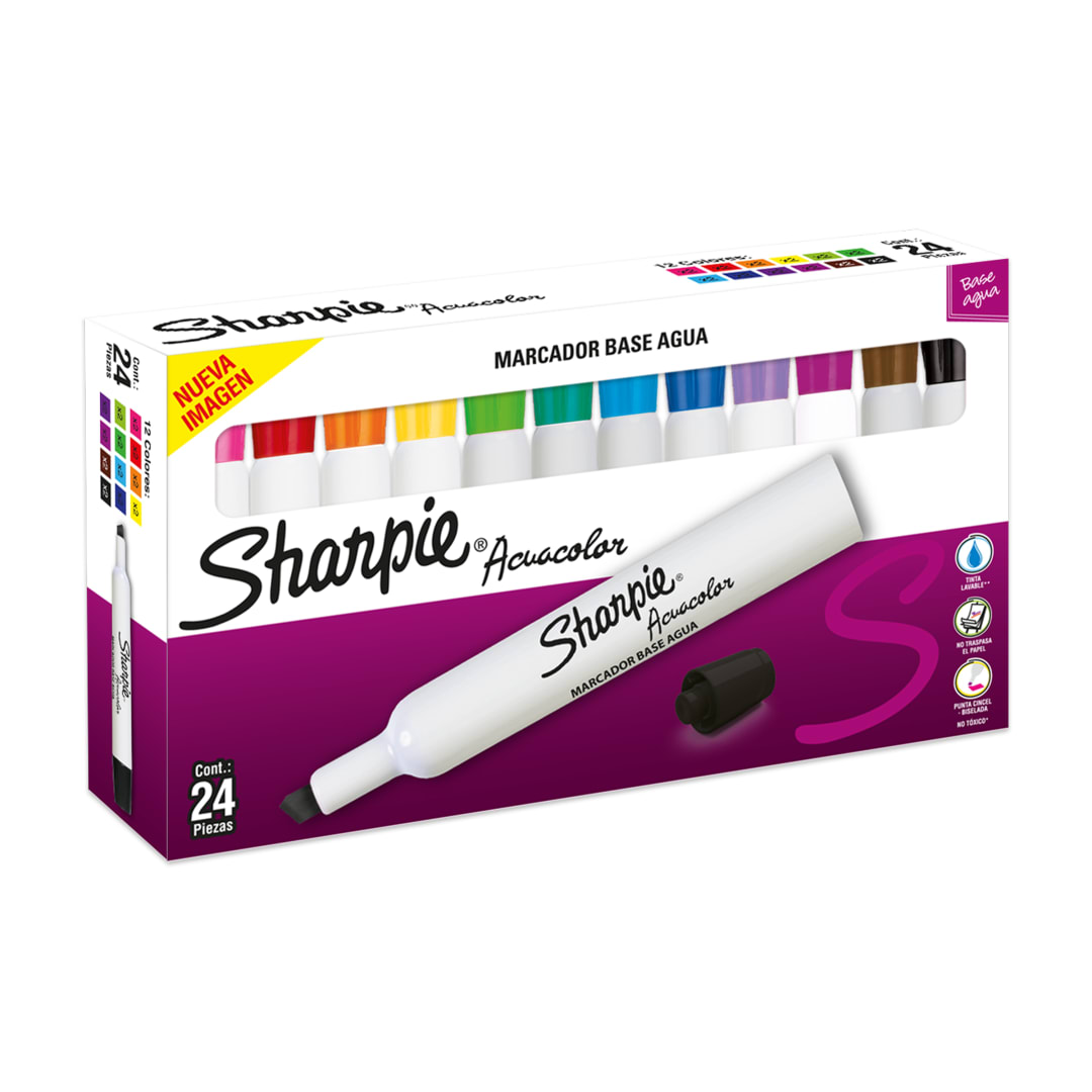 SHARPIE ACUACOLOR 24CT ASST