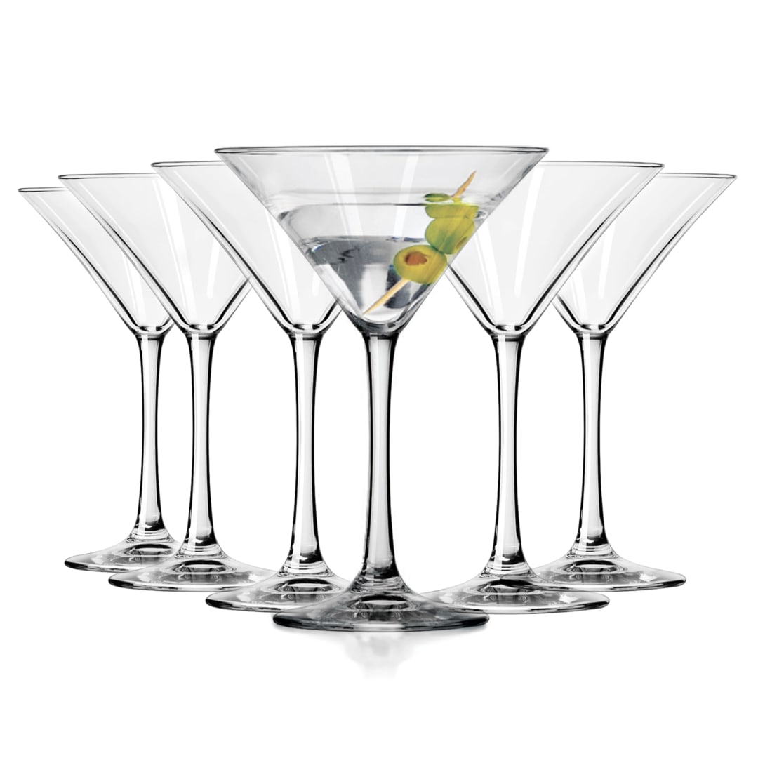 Libbey Entertaining Essentials Martini Glasses, 8-ounce, Set of 6
