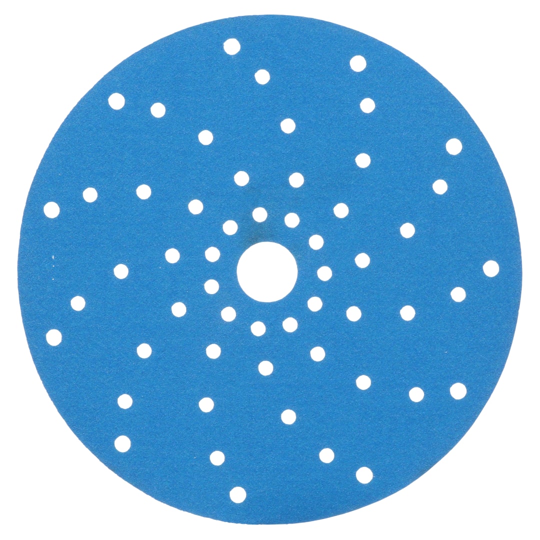 3M™ Hookit™ Disk Zımpara 325U, Mavi, 150 mm, Çok Delikli, 180, 51375