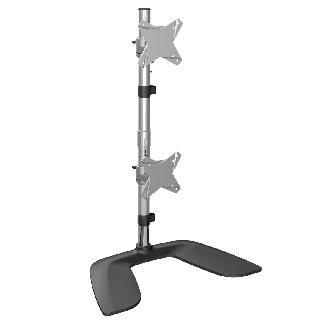 Vertical Dual Monitor Stand - Aluminum