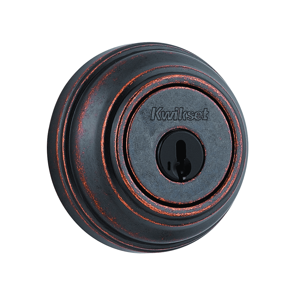 985 Deadbolt, Keyed Both Sides, featuring SmartKey Security™ in Rustic Bronze