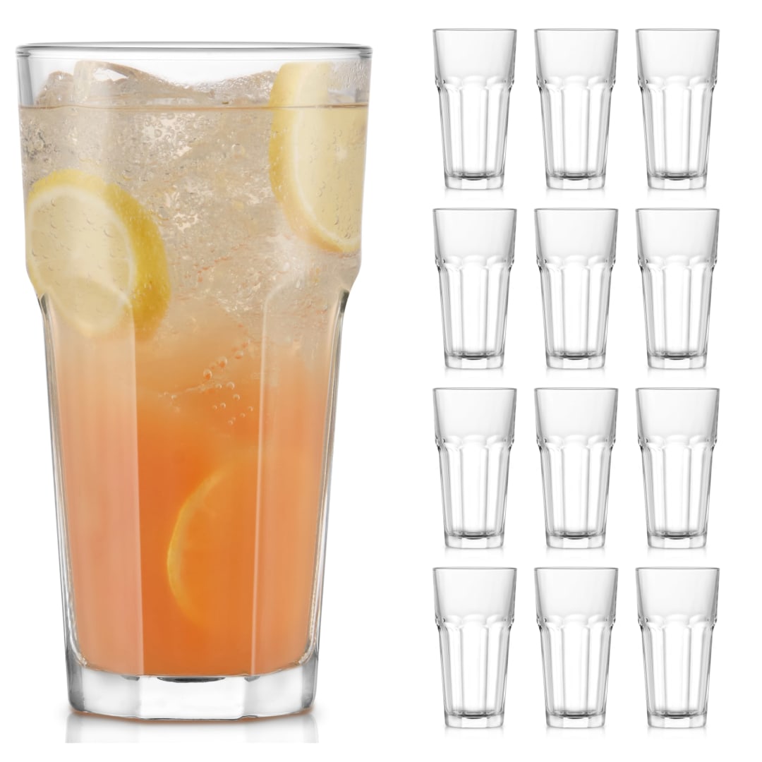 Libbey Gibraltar DuraTuff Cooler Glasses, 16-Ounce, Set of 12