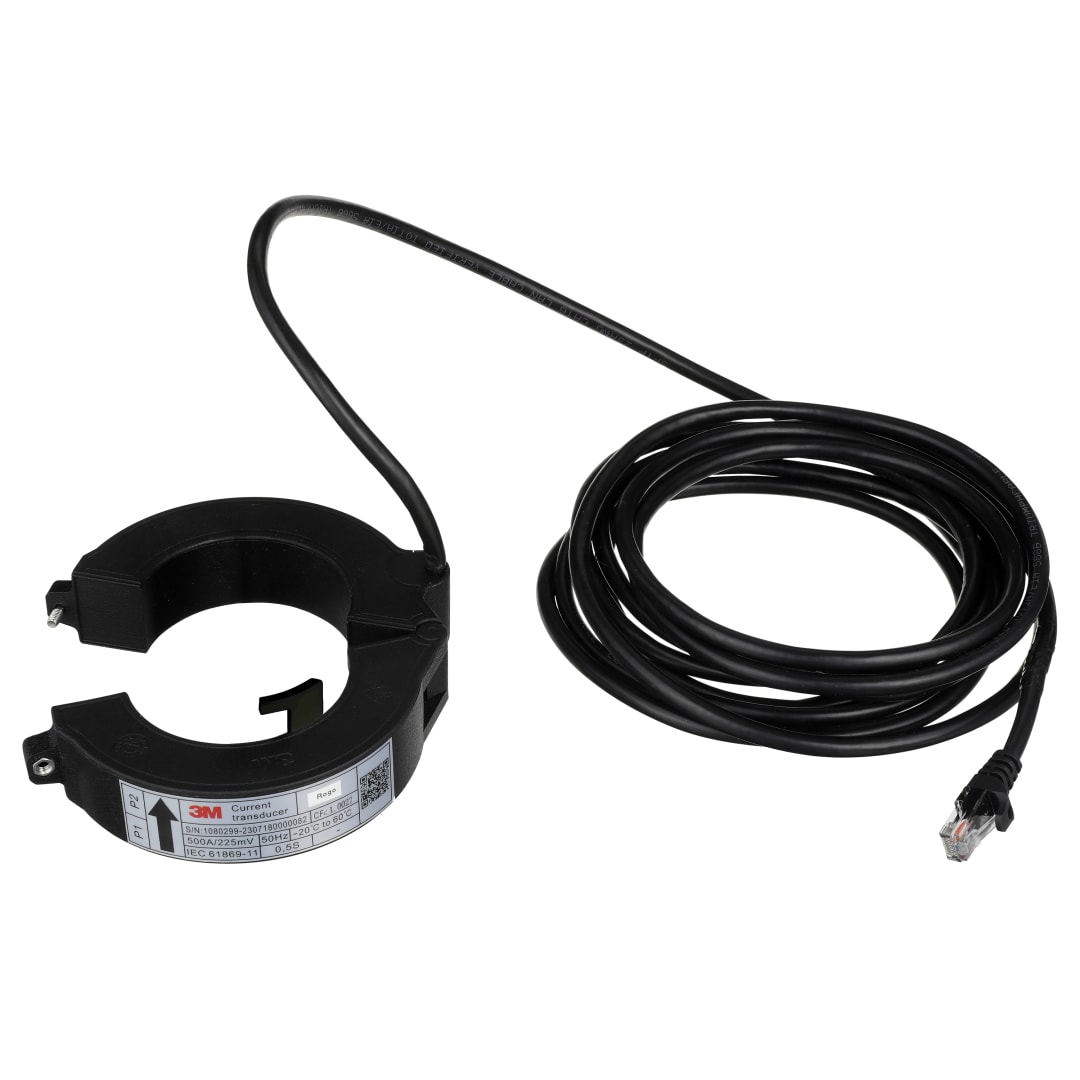 3M™ Stromsensoren, Rogowski-Stromspule mit geteiltem Kern CCS 500 A/225 mV RD 60 mm, 4 m, RJ45