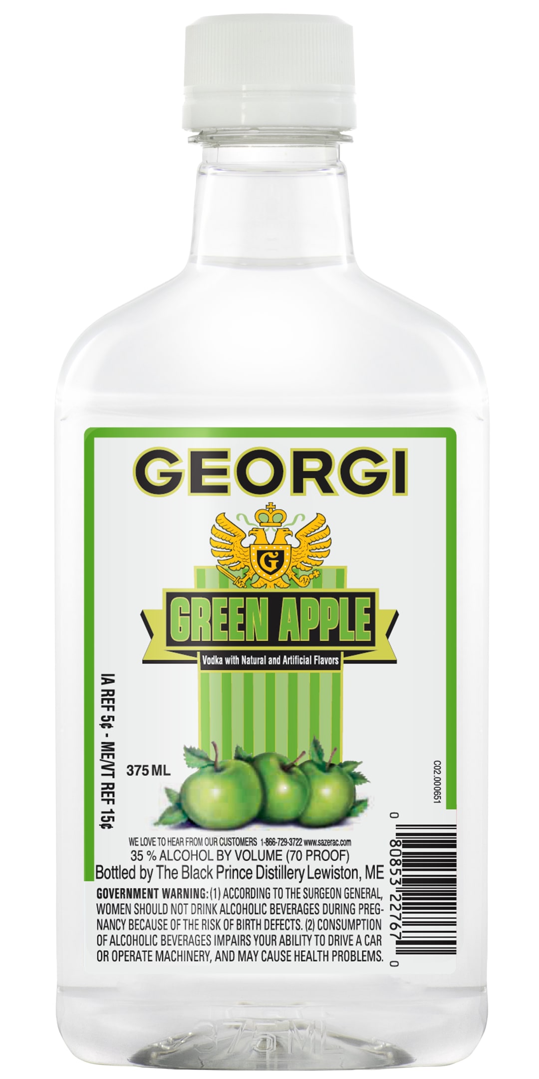 Georgi Green Apple Vodka 375ml 70 Proof