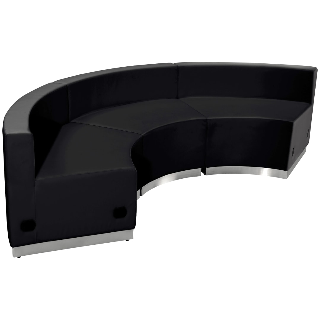 HERCULES Alon Series Black LeatherSoft Reception Configuration, 3 Pieces
