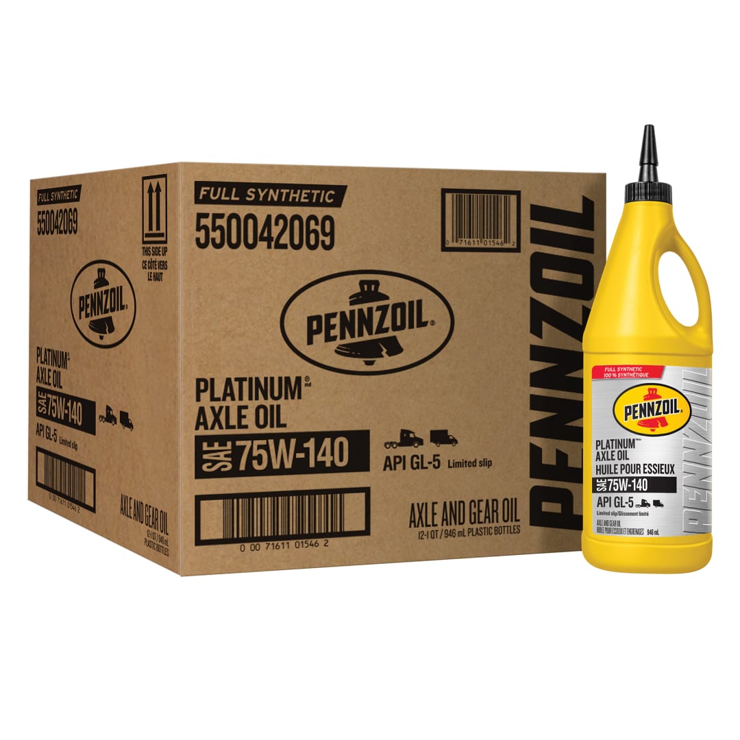 Pennzoil Platinum Synthetic 75W-140 Axle Gear Oil, 0.946 Litre (12 Packs)