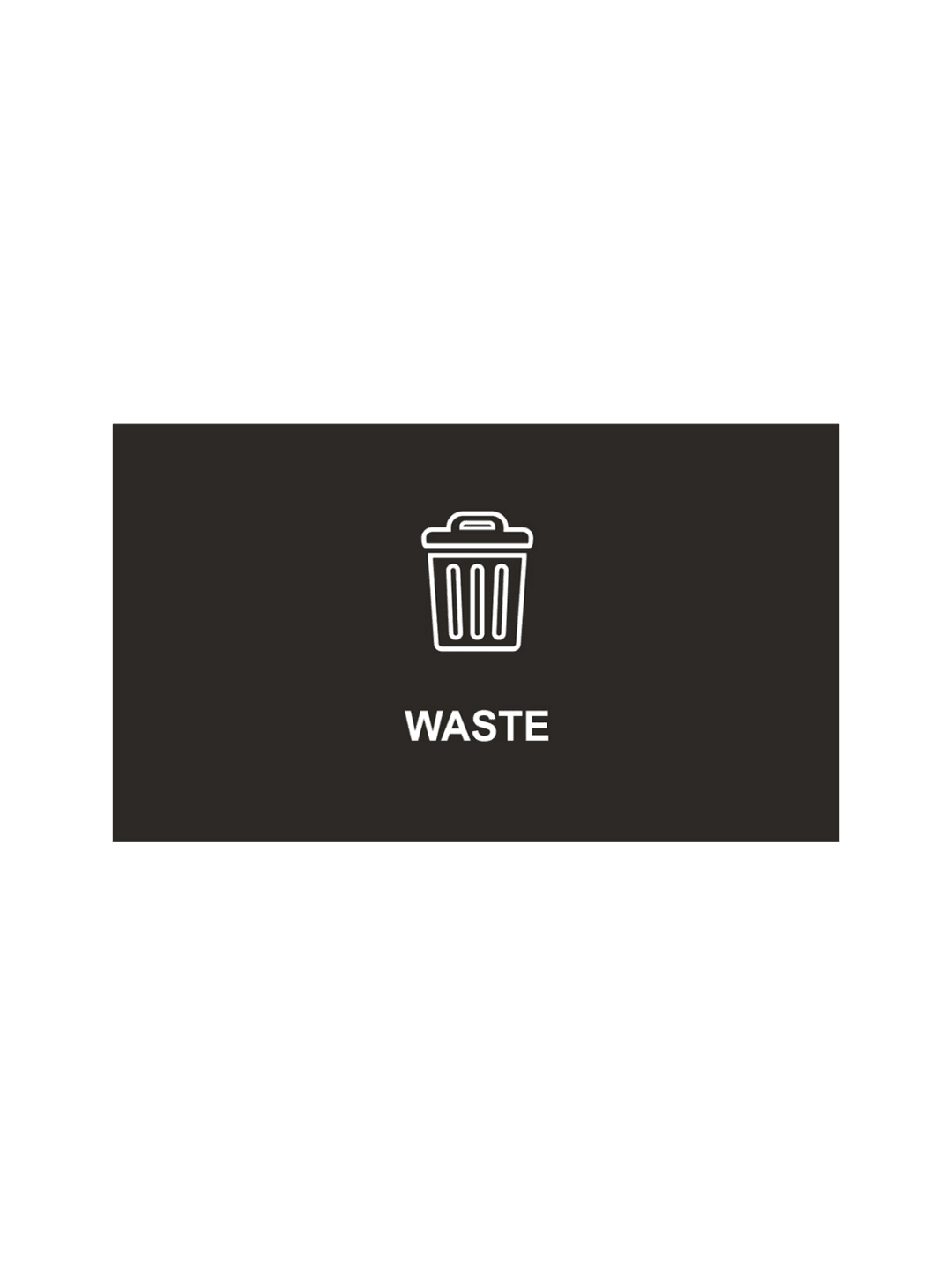 SPECTRUM - Cube Sign - Waste - Black-White