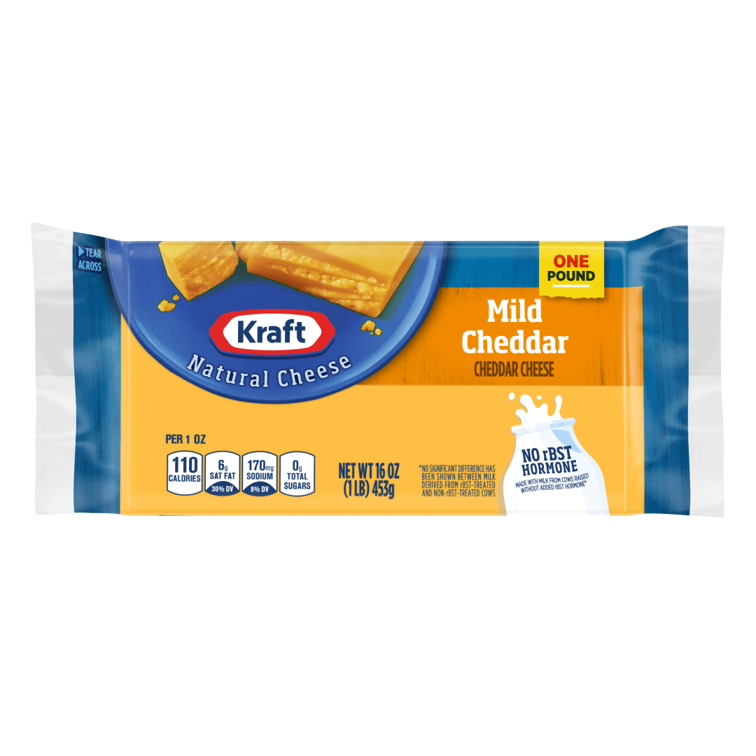 Kraft Natural Mild Cheddar Cheese, 16 oz Block