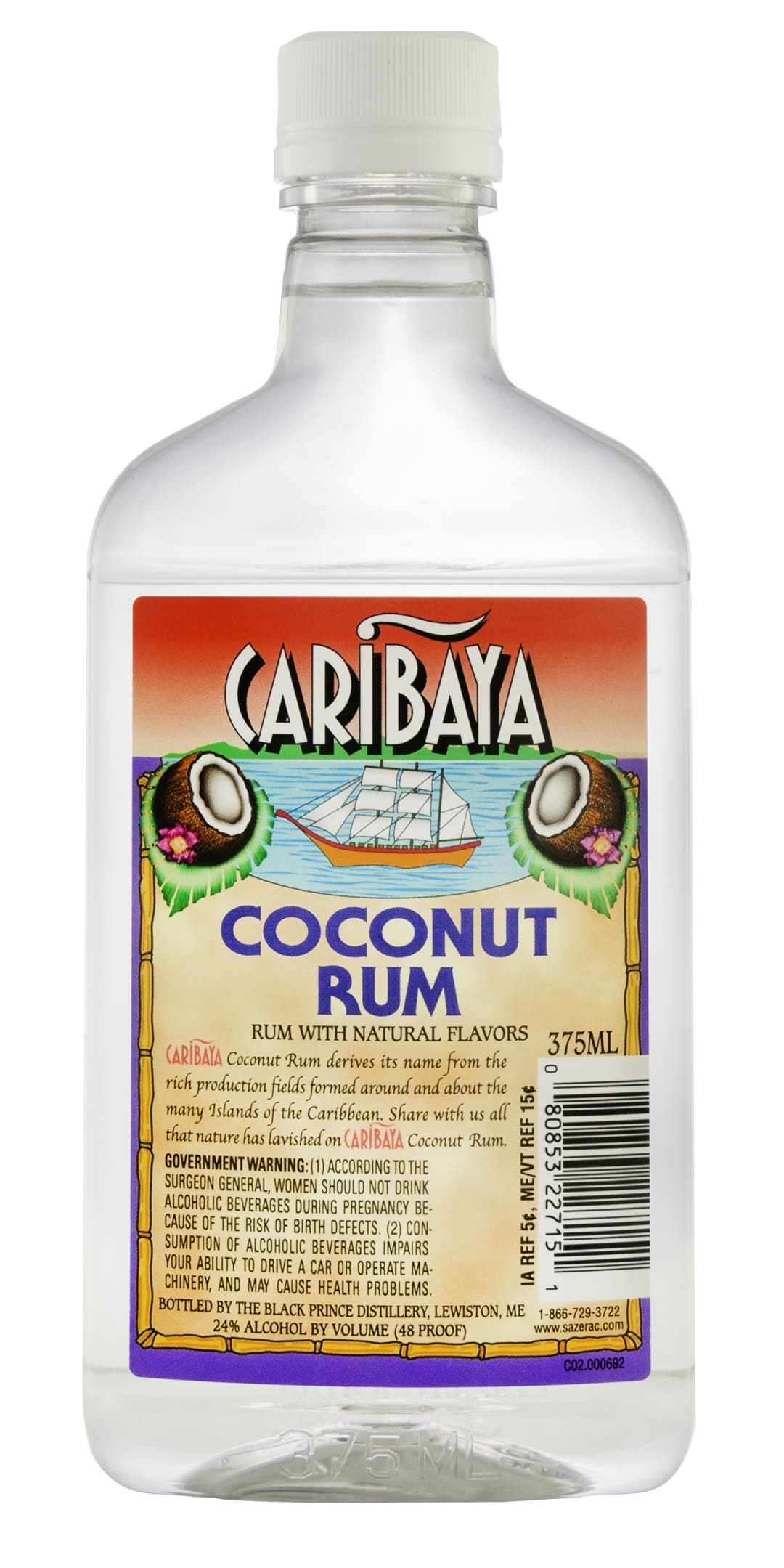 Caribaya Coconut Rum 375ml 48 Proof