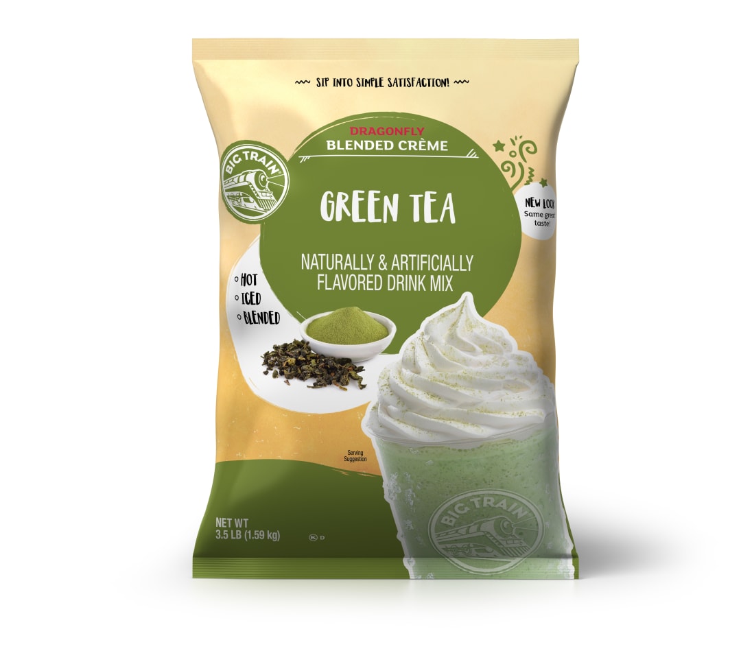 Big Train Dragonfly Green Tea Blended Crème Drink Mix, 5 x 3.5 lb