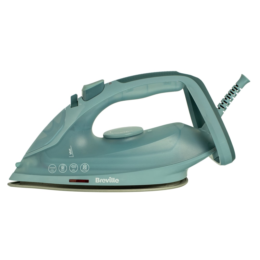 Breville SuperSteam Steam Iron | 2400W | Ceramic Soleplate | 180g Steam Shot | 280ml Water Tank | Green [VIN449]