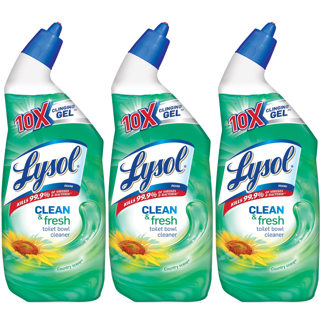 LYSOL® Toilet Bowl Cleaner - Cling & Fresh Forest Rain Scent® Triple Pack 3/(3x24) oz.