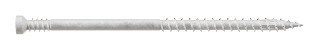 Simpson Strong-Tie FT07300R100W Finish Trim Screw — #7 x 3 in. T10, Trim-Head, Quik Guard®, White (100-Qty)