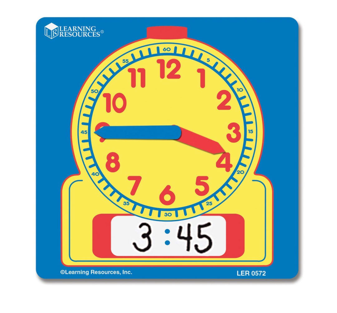 WRITE ON/WIPE OFF STUDENT CLOCKS(SET/10)