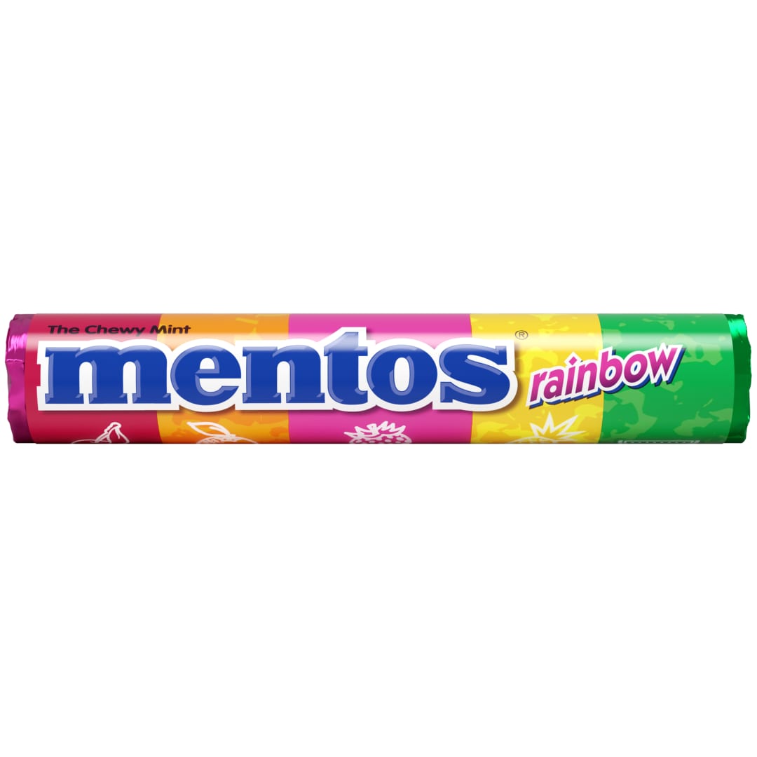 Mentos Chewy Mints Rainbow 11 pc Single Roll