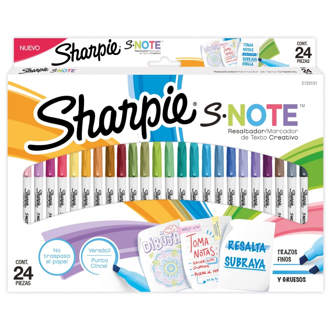 SHARPIE SNOTE 24CT. PACK ASSTD