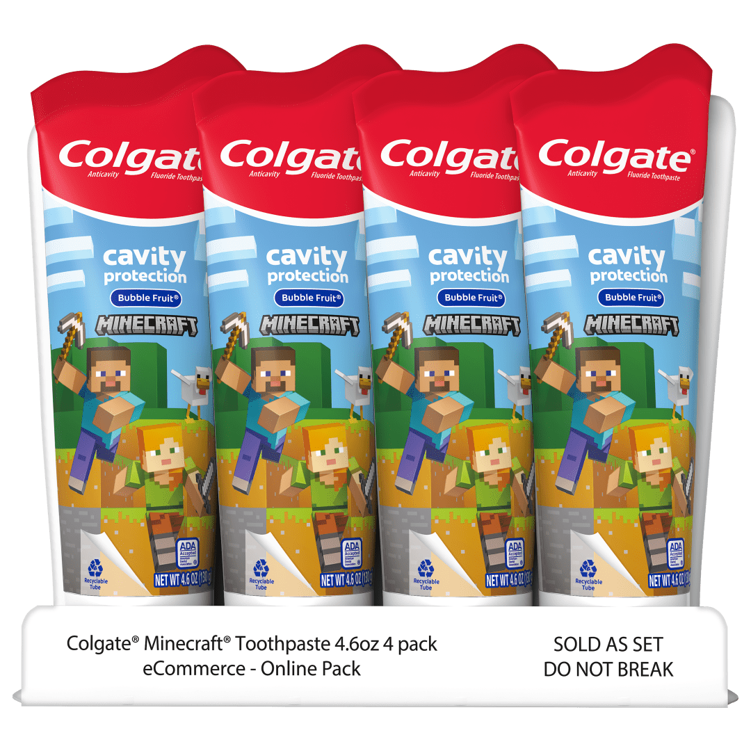 Colgate Kids Toothpaste with Anticavity Fluoride, Minecraft, Mild Fruit Flavor