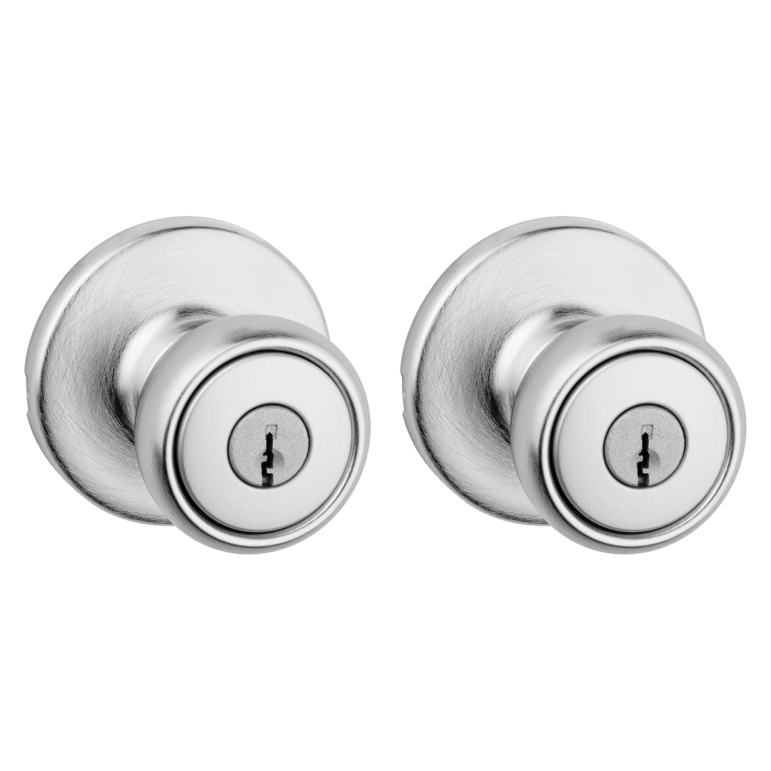 Tylo Keyed Entry Doorknob in Satin Chrome