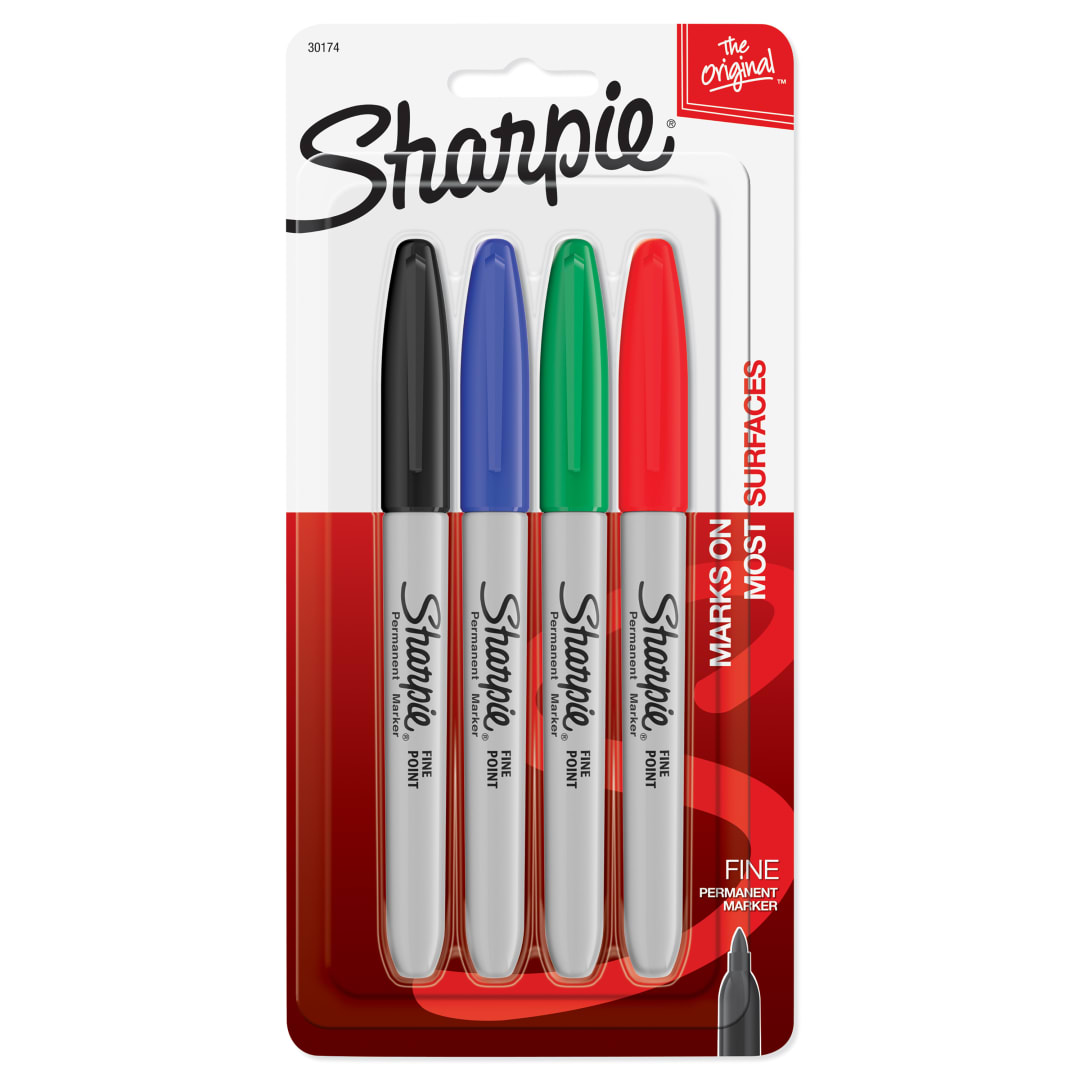 SHARPIE FINE 4 CLR SET CARDED