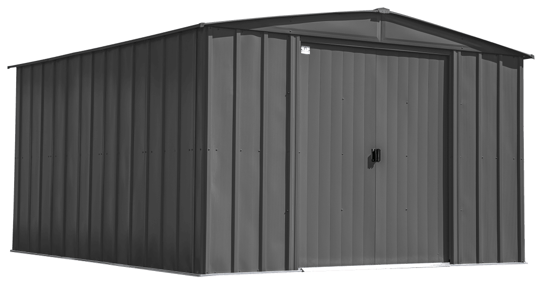 Classic Steel Storage Shed, 10X14, Charcoal